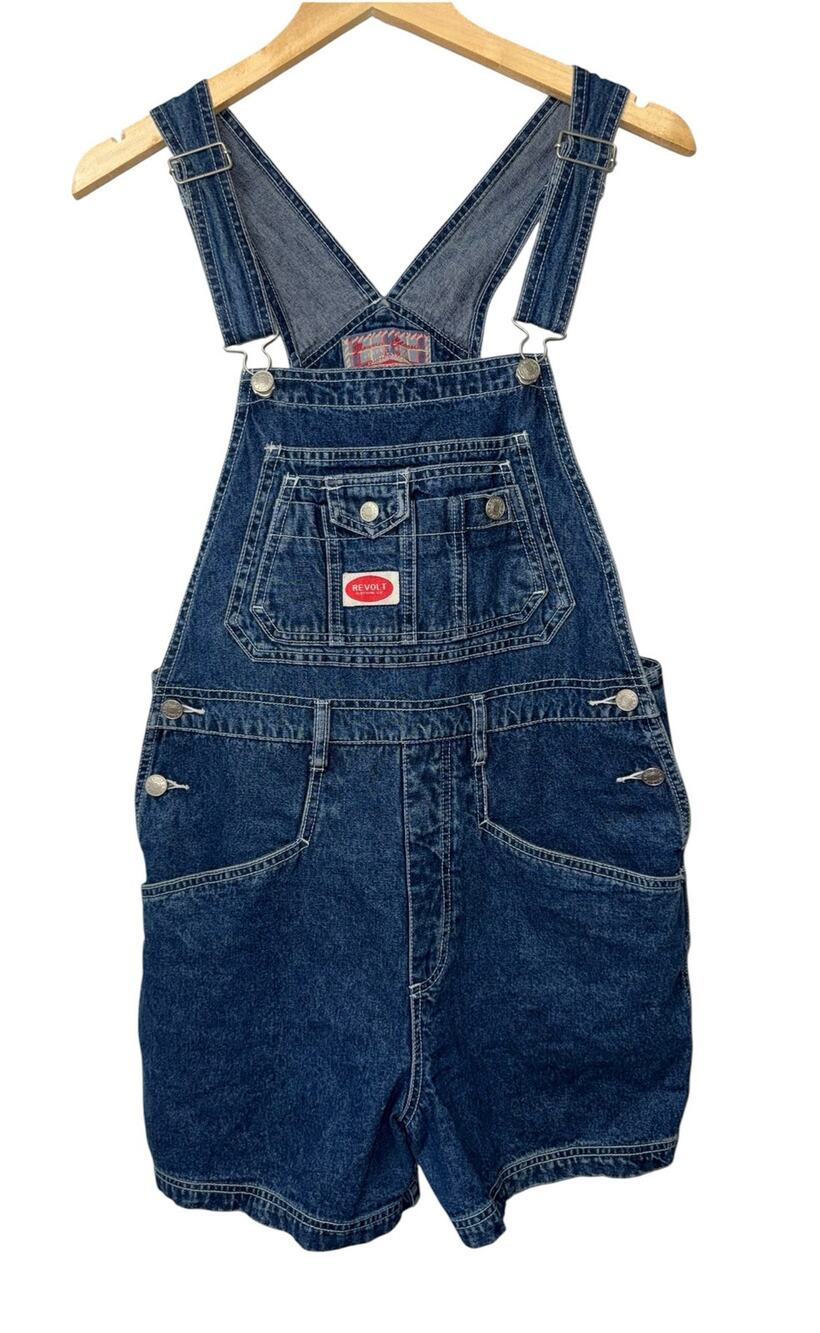 Vintage Y2K Revolt Bib Overalls Women's Large Carpenter Streetwear Utility